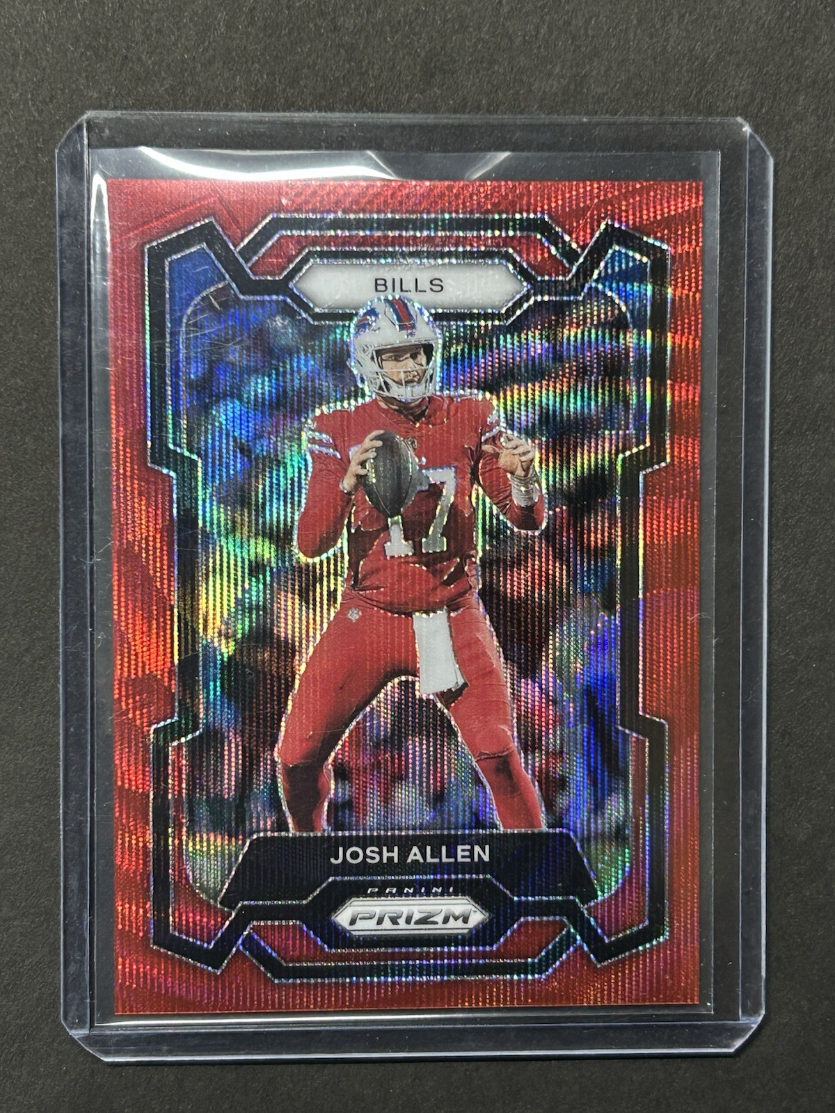 2023 Panini Prizm - Josh Allen #32 - Red Wave #d/149 Color Match Bills Sharp!
