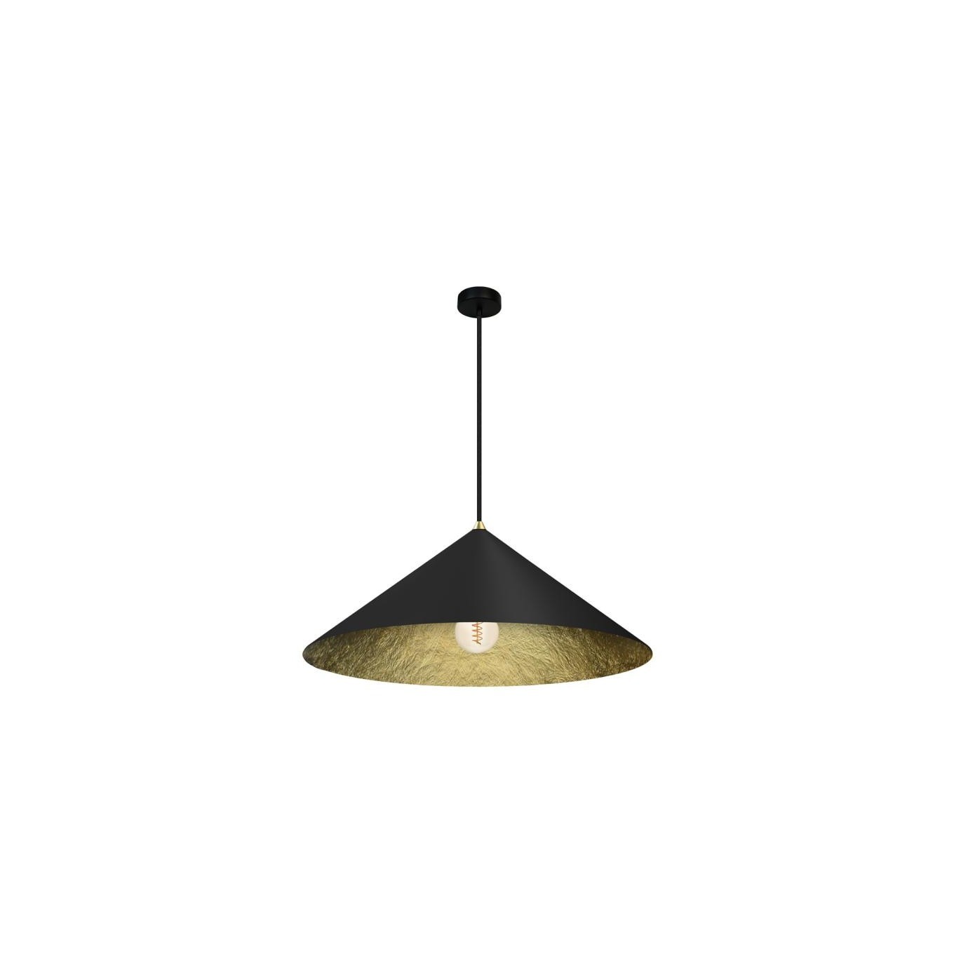 Milagro Nera/Oro Lampada A Sospensione Fuji Ø50 E27 - Immagine 2