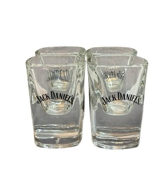 4x Jack Daniel's Shotgläser Stamper Schnapsgläser Bar Dicker Boden 4er Set 