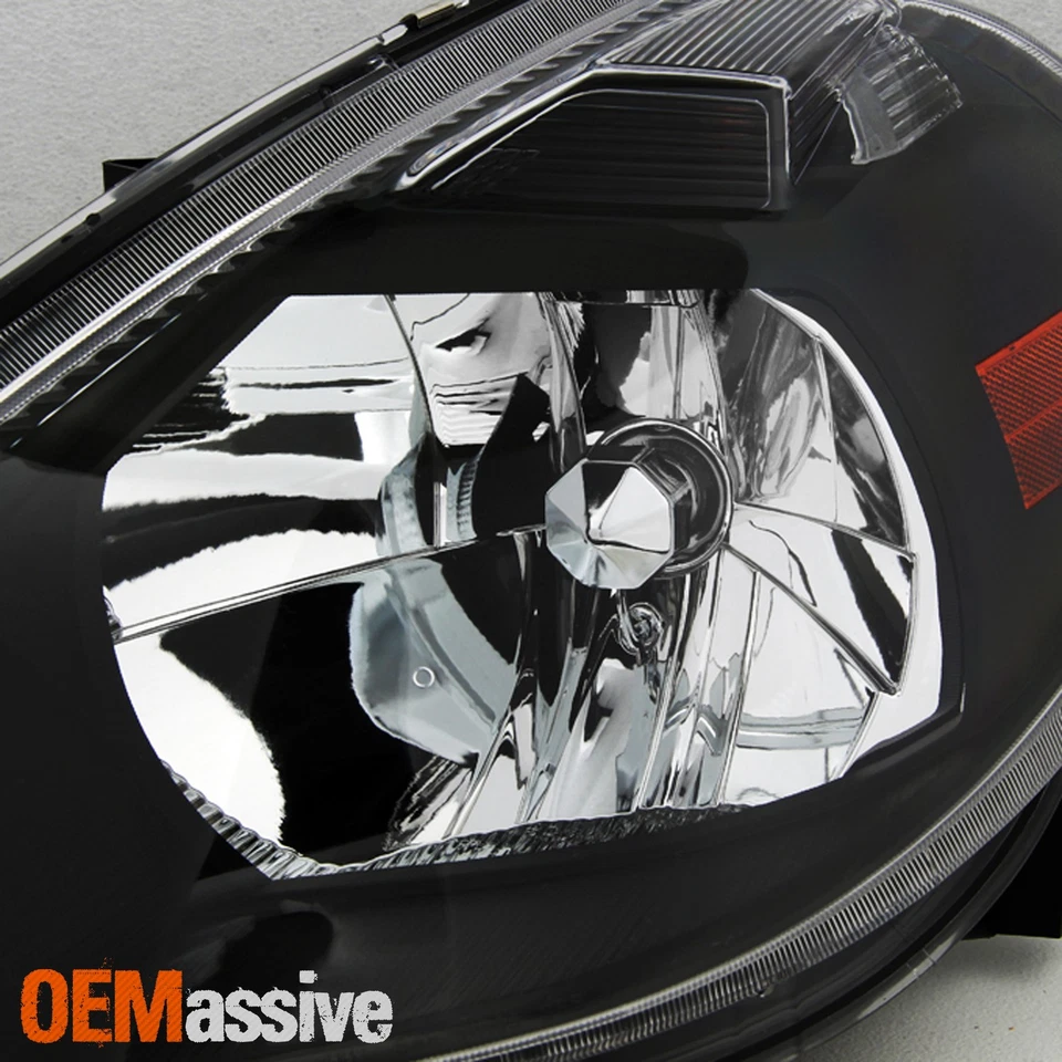 Se adapta a 07-12 Versa ámbar bisel negro faros repuesto izquierda+derecha Foto 4 de 4