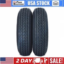 2-pack 4.80-8 Trailer Tires On Rims 4 Lug 4 Bolt Pattern For Camper Utility