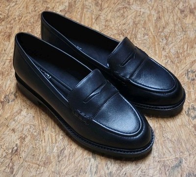 New Women's Rockport Trutech Kacey Penny Black Leather LOAFERS SIZE  7.5 W