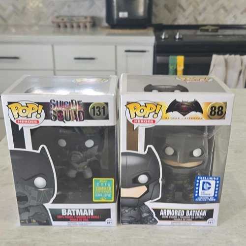Funko Pop! Vinyl Batman #131 & Armored Batman #88 Exclusive Figures