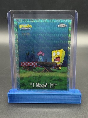 2025 Topps Chrome SpongeBob SquarePants  I NEED IT!'' FlowerCloudFractor /75 #89