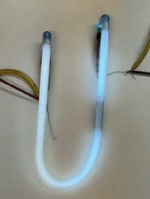 Funktionierender Vintage Leuchtbuchstabe U, 1970, Neon, Leuchtschrift, Buchstabe