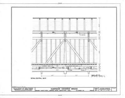 4. Detail central bays - Humpback Covered Bridge, Humpback Bridge Wayside Park,