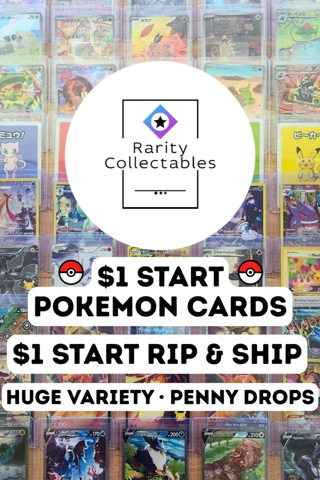✨️🔥$1 Start Pokemon Singles + Rip & Ship!!!✨️🔥