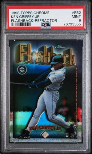 1998 Topps Chrome Flashback #FB2 Ken Griffey Jr. Flashback-Refractor PSA 9 RARE!
