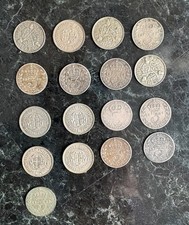 17 Pre-1947 Silver Threepence – 1896 Victoria & 1907 Edward VII