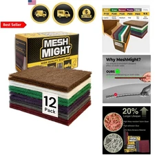 Abrasive Scuff Pads 12-Pack 6x9 Multi-Use for Sanding Polishing Surface Prep