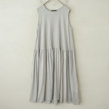 Mizuiro Ind Cotton Sleeveless Long Cutsew Dress