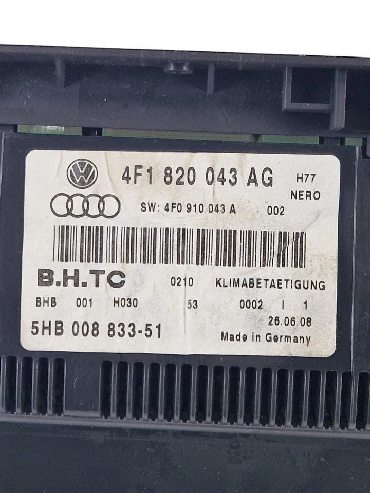 AUDI A6 C6 2008 Klimabedienteil Heizung Climate Control Panel 4F1820043AG - Image 4 of 4