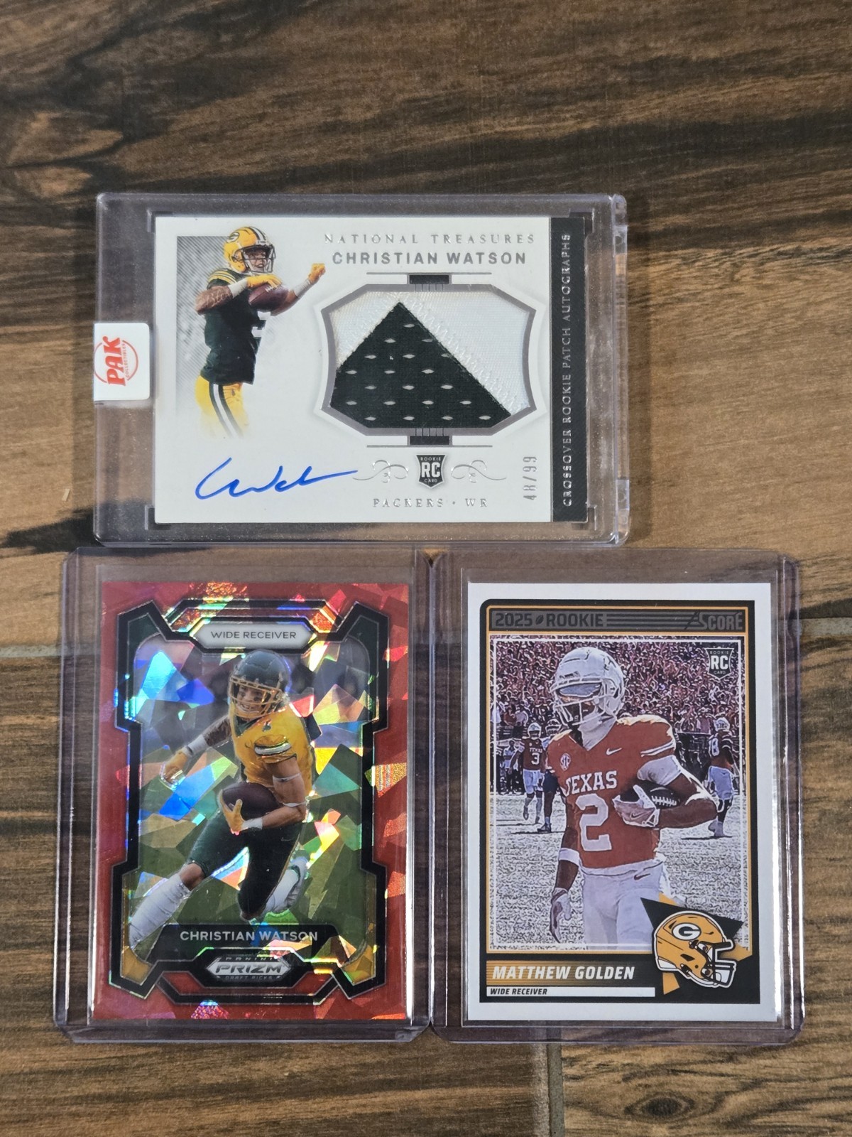 CHRISTIAN WATSON 2022 Panini National Treasures Crossover RPA Patch Auto RC /99