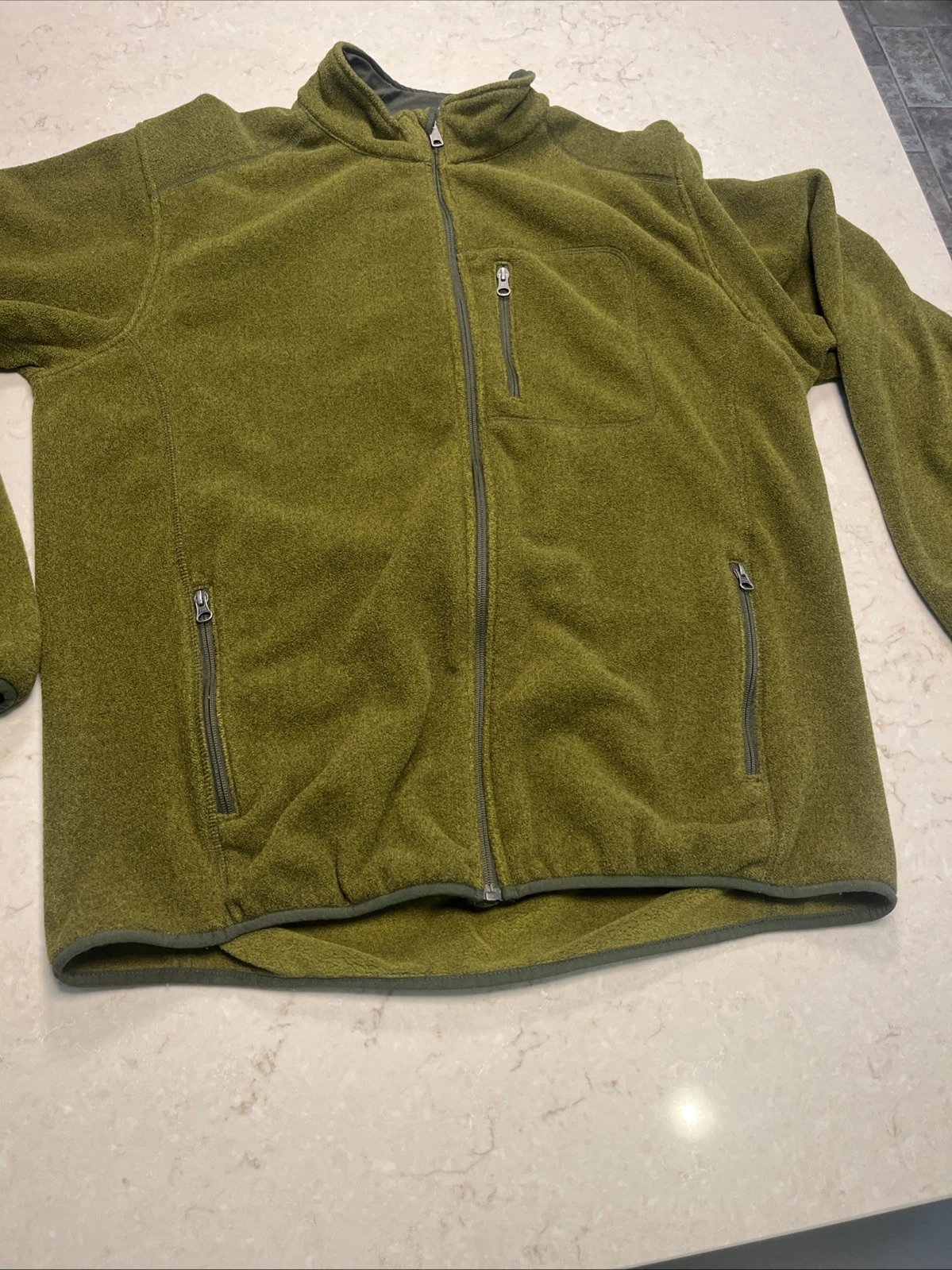 Duluth Trading XL Tall Men’s Green Fleece Zip Up Jacket