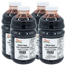 100 Pure Tart Cherry Fruit Juice Concentrate 4 Quarts 4/32 fl oz bottles Great