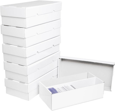 6 Pack 2-Row Large Card Storage Box, Holds up to 1800 Cards per Box (10800 Total