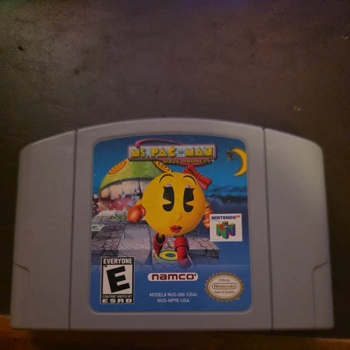 Ms. Pac-Man: Maze Madness (Nintendo 64, 2000) Authentic Tested
