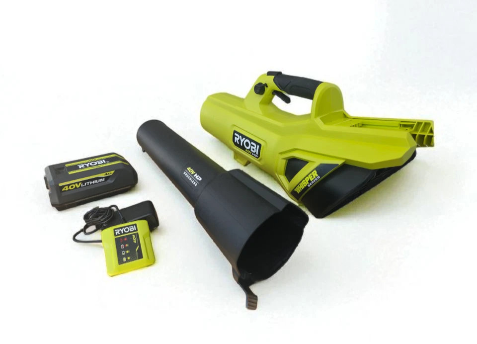Soplador de hojas Ryobi 40V HP sin escobillas 650CFM 160 MPH con batería y cargador RY404014BTL Foto 4 de 4