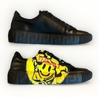 VERSACE⚡️Size 41/8US "La Greca" Smiley face spray graffiti logo leather sneakers — photo 2