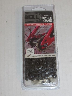 Bell Sports Links 300 BLACK Bicycle Chain For Single Speed Or 3-Speed 1/2''x1/8''