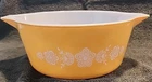 Vintage Pyrex 475-B Butterfly Gold Casserole Bowl 11" Round 2.5 Quart No Lid