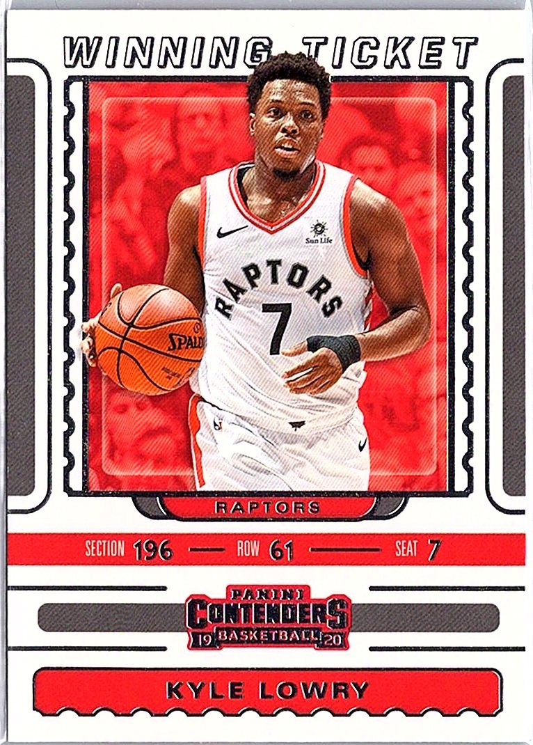 2019-20 Panini Contenders #17 Kyle Lowry Winning Ticket