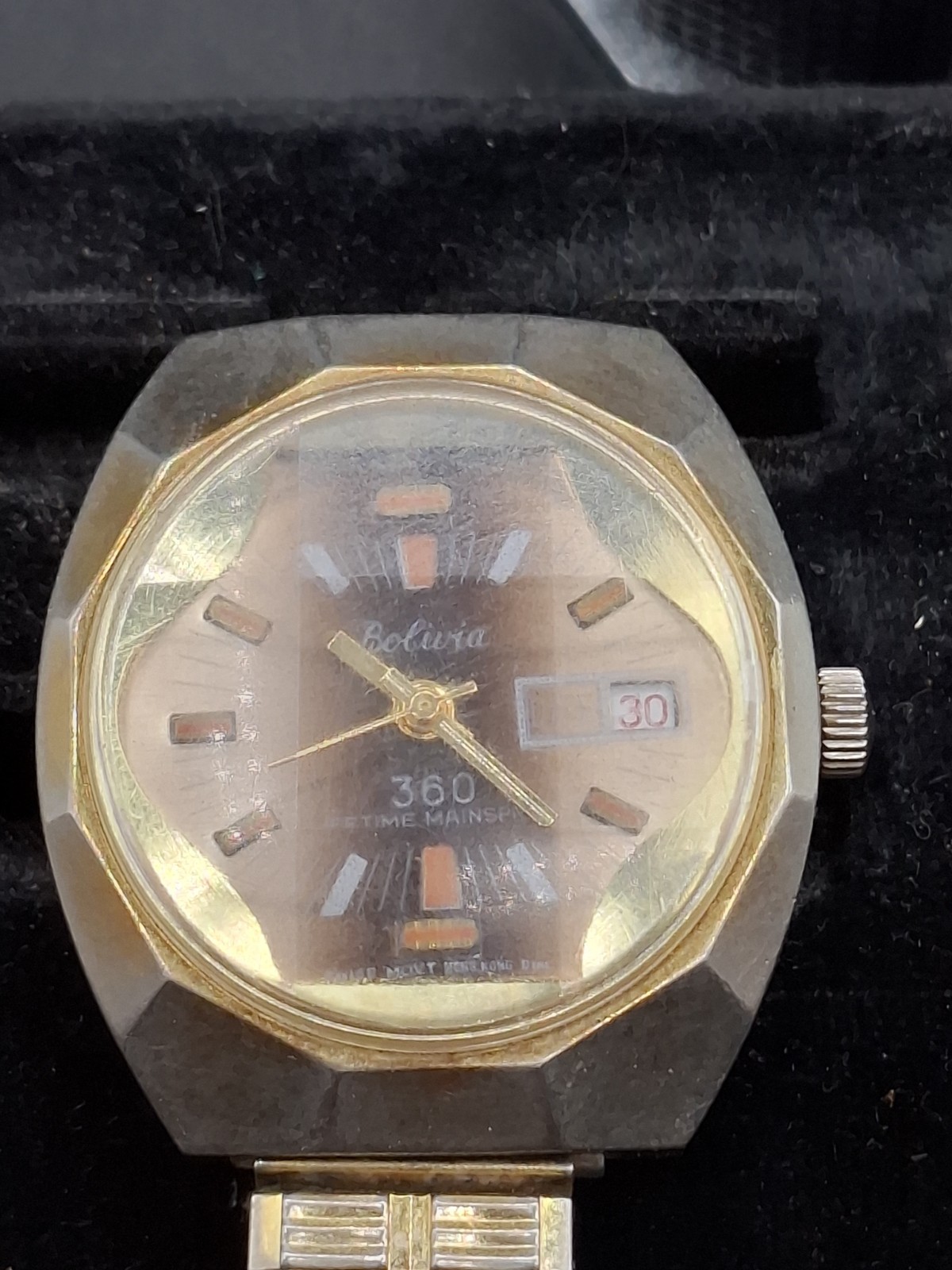 Vintage Bolivia 360 Lifetime Spring One Jewel Day/Date Oasis Watch Swiss Mvmt