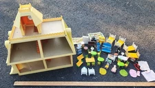 1980 MATTEL THE LITTLES Victorian Dollhouse & 45+ Furniture Accessories Rare Pcs
