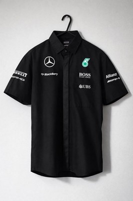 Mercedes AMG Petronas F1 Team Shirt Black (Hugo Boss) Size M | eBay