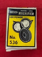 General Tools No. 536 Double Lens Magnifier, 10x - Vintage!