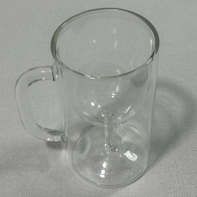 Genuine Fred Weinstein Double-Walled Stemware Mug With Handle - Wine Glass Stein