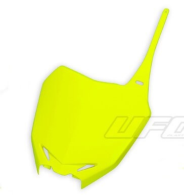 Plaque frontale moto cross jaune fluo SU04919FLU pour Suzuki RMZ 450 et 250