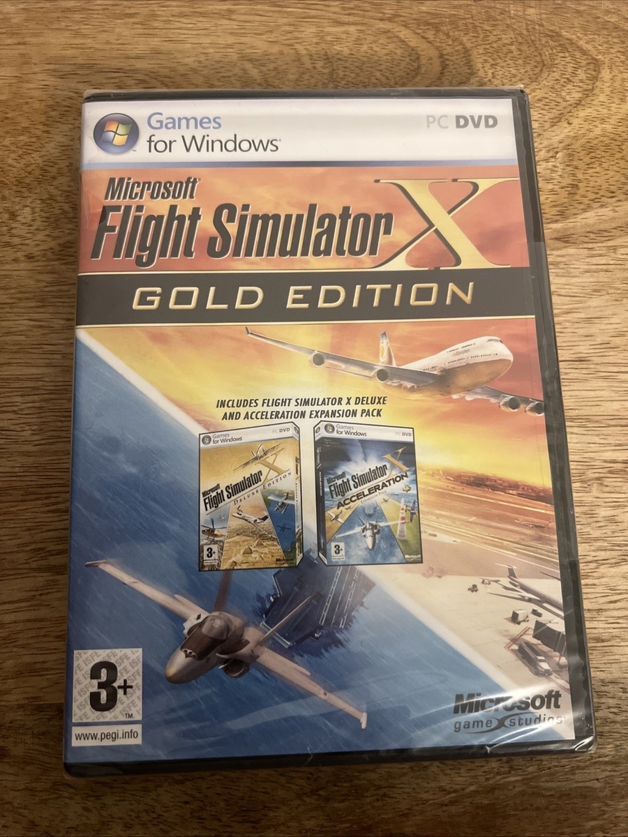 Microsoft Flight Simulator X Gold Edition PC Game 2008 Complete w