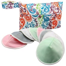 s Nursing Pads - 8 Washable Pads Wet Bag Wash Bag, Breastfeeding Nipple ...