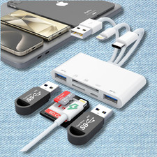 5 in 1 Memory Card Reader USB 3.0 OTG Adapter SD Card Reader For iPhone/iPad LOT