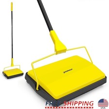 Manual Carpet Sweeper Horsehair Pet Hair Lightweight Compact Dustpan Tool New