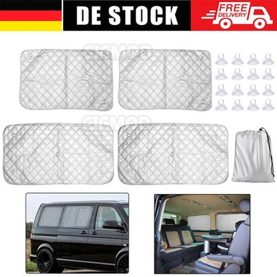 4PCS Thermomatten Seitenscheibe Sonnenschutz Abdeckung Verdunklung für VW T5 T6