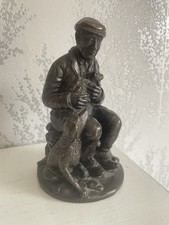 HEREDITIES COLD CAST BRONZE SHEPHERD WITH LAMB AND DOG
