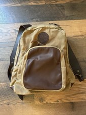 Duluth Pack Canvas & Leather Backpack Tan Brown Made in USA