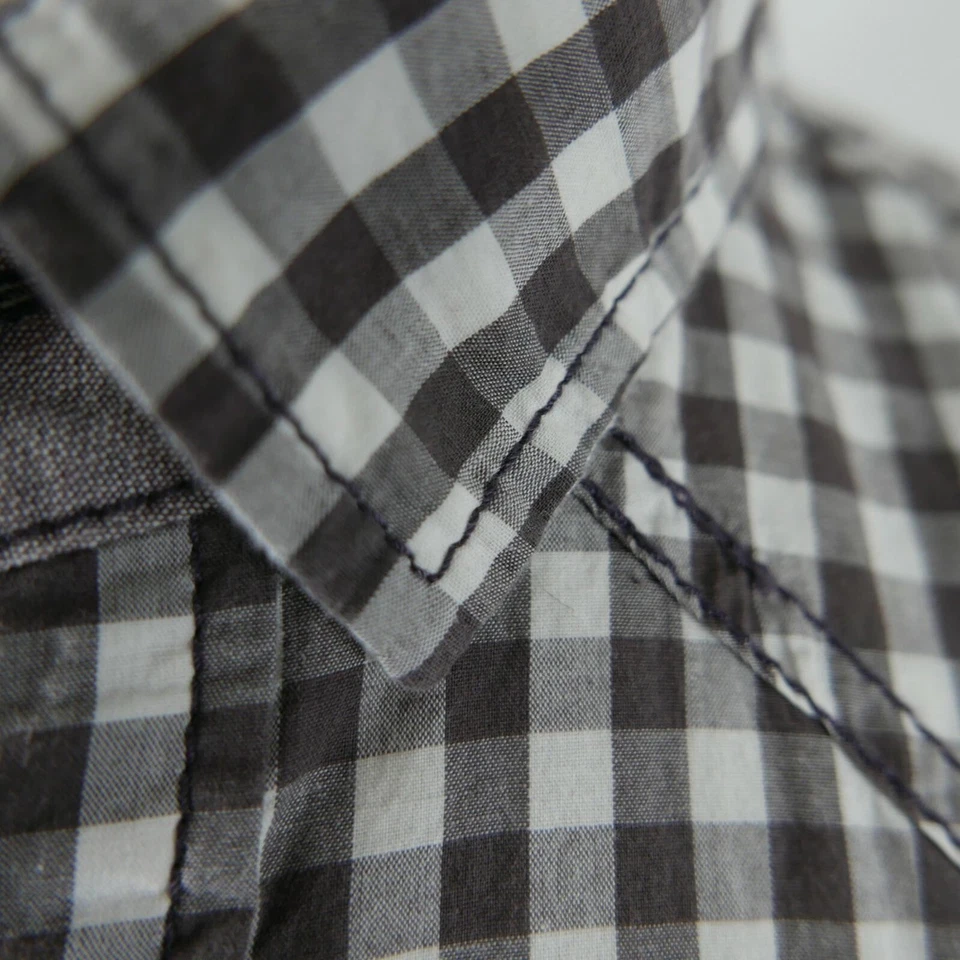 Buffalo David Bitton Mens Button Up Brown Checkered Plaid Shirt Large - Image 3 of 4