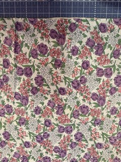 Vintage Feedsack Flour Sack Fabric Floral Remnant 36x18”