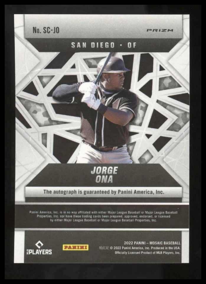 2022 Panini Mosaic #SC-JO Jorge Ona Scripts Holo - Image 2 of 2