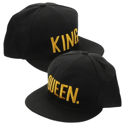 2pcs Hip-Hop und Queen 3D gestickte Liebhaber Paare Snapback Caps - Bild 1 von 4