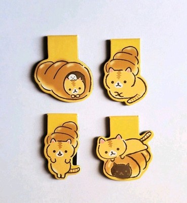 Corocoro Coronya Cat Bakery Bread Ghost Magnetic Bookmarks Set of 4