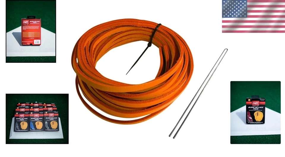 Kit de reemplazo de guantes de cuero con herramienta de cordones para béisbol softbol de campo Foto 2 de 4