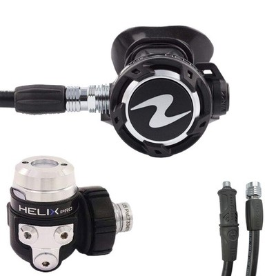 SF-1 TopDeal: AquaLung Helix Pro Stage Set DIN - Rubber 75 cm - Regulator Set