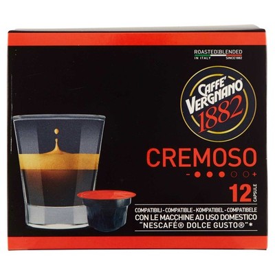 Dolce Gusto Cremoso 12-teilige Kapseln für Kaffeemaschinen. - Caffe Vergnano