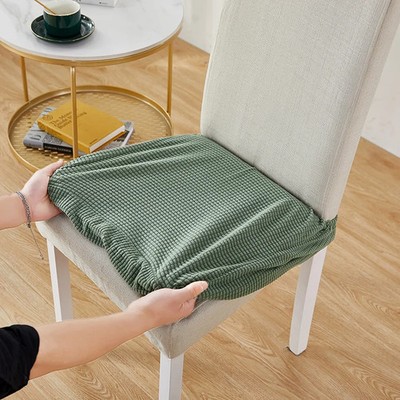 Jacquard Stuhl-Sitzbezug Kuchenmuster Elastisch Staubdicht Komfortabel