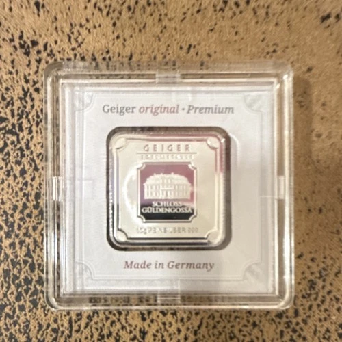 Geiger Edelmetalle 10g Silver Bullion Bar 999 Schloss Guldengossa German Mint