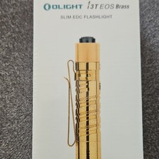 Olight i3T EOS Brass Flashlight - Slim EDC